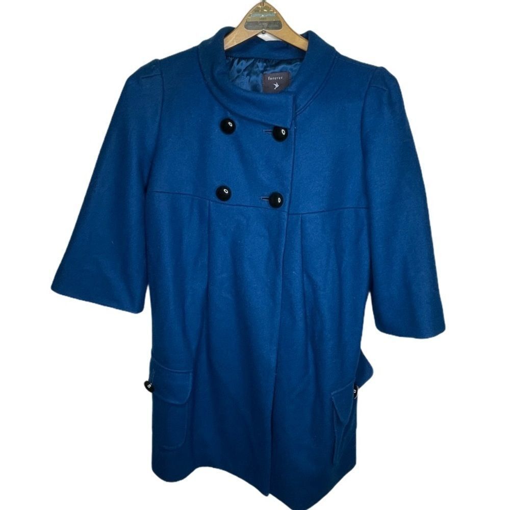Forever 21 Coat Blue‎